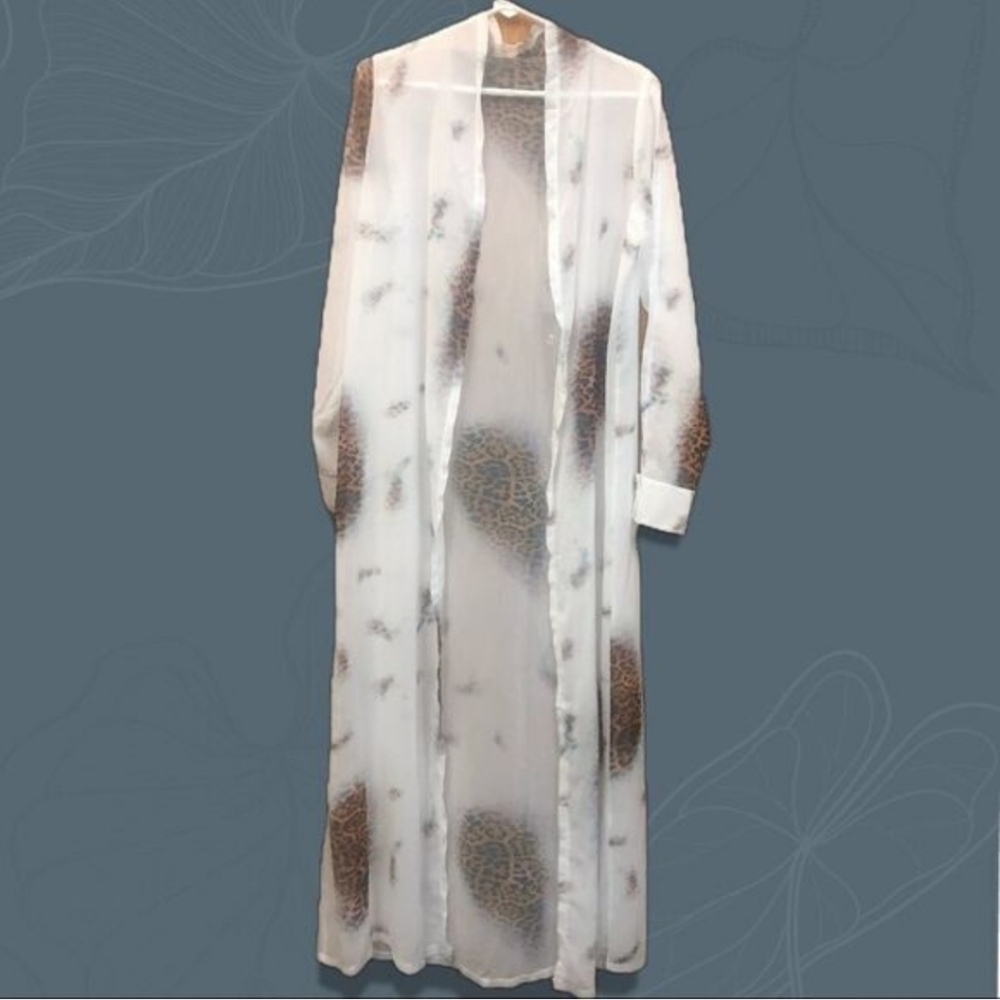 Animal Print Sheer Cover Up Size Medium - Picture 6 of 7